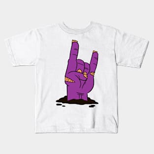 Peace and Love Cartoone Zombie Hand Kids T-Shirt